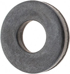 TE-CO - 1/4" Screw, Grade 1010 Steel Standard Flat Washer - 9/32" ID x 5/8" OD, 1/8" Thick, Black Oxide Finish - Best Tool & Supply