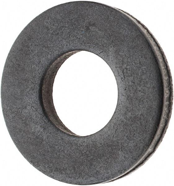 TE-CO - 3/8" Screw, Grade 1010 Steel Standard Flat Washer - 13/32" ID x 7/8" OD, 1/8" Thick, Black Oxide Finish - Best Tool & Supply