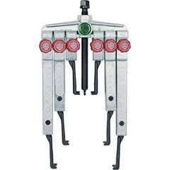 KUKKO - 8 Piece, 5 Ton Capacity, 1-1/2 to 4-3/4" Spread, Multi-Purpose Puller Set - 1 Bolt, 6 Jaws, 9-7/8" Reach - Best Tool & Supply