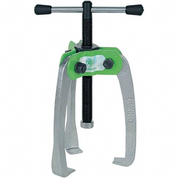 KUKKO - 3 Jaw, 1/4" to 2-3/4" Spread, 1-1/2 Ton Capacity, Jaw Puller - 2-3/4" Reach, For Bearings, Gears, Discs - Best Tool & Supply