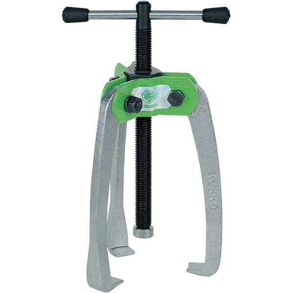 KUKKO - 3 Jaw, 1/4" to 3-3/16" Spread, 1-1/2 Ton Capacity, Jaw Puller - 3-3/16" Reach, For Bearings, Gears, Discs - Best Tool & Supply