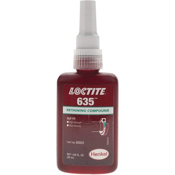 Loctite - Threadlockers & Retaining Compounds - RC 635 50ML LOCTITE RETNG COMPND - Best Tool & Supply