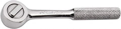 SK - 1/4" Drive Round Head Ratchet - Full Polish Chrome Finish, 4-1/2" OAL, 60 Gear Teeth, Full Polished Knurled Handle, Reversible Head - Best Tool & Supply