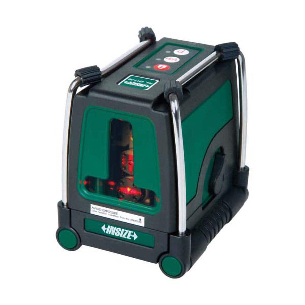 Insize USA LLC - Laser Levels; Level Type: Cross Line Level ; Maximum Measuring Range (Miles): 0.031 ; Maximum Measuring Range (Meters): 50 ; Maximum Measuring Range (Feet): 164 ; Number of Beams: 2 ; Beam Color: Red - Exact Industrial Supply