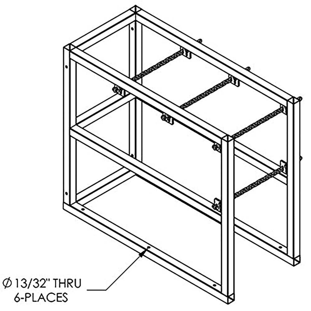 Vestil - Gas Cylinder Carts, Racks, Stands & Holders; Type: Cylinder Barricade Rack ; Fits Cylinder Diameter: 4, 5, 6, 7, 8, 9, 10, 11, 12, 13, 14 (Inch); Number of Cylinders: 0 ; Width (Inch): 16-1/2 ; Width (Decimal Inch): 16.5000 ; Height (Inch): 32 - Exact Industrial Supply