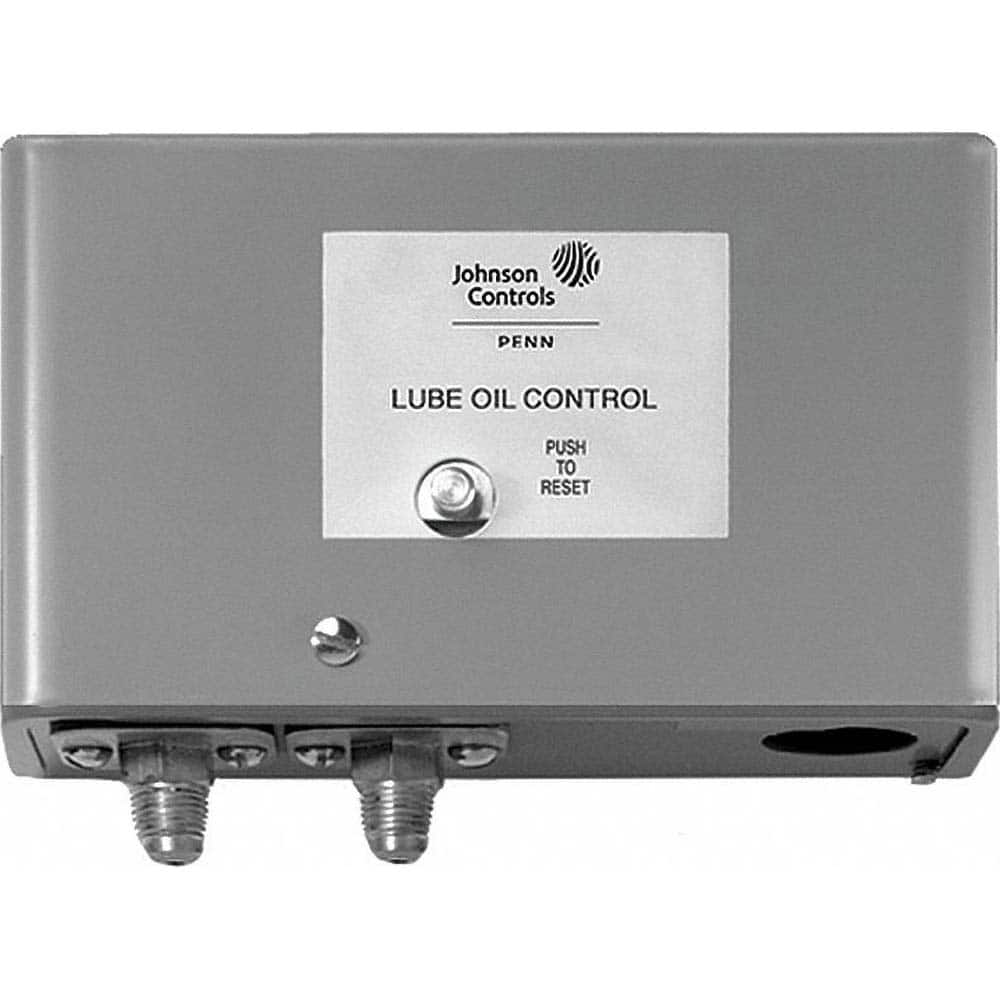 Johnson Controls - Pressure, Vacuum & Compound Switches; Maximum Adjustable Range: 9 psi ; Minimum Adjustable Range: 9 psi ; Type: Lube Oil Pressure Control W/Time Delay ; Maximum Pressure Setting: 9 psi ; Thread Size: 1/4 ; Thread Type: Male; Flare - Exact Industrial Supply