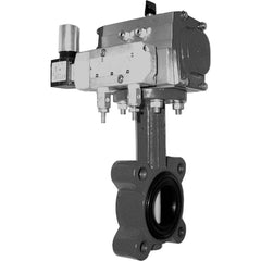 Honeywell - Actuated Butterfly Valves; Pipe Size: 8 (Inch); Actuator Type: Pneumatic ; Style: Flanged ; Material: Cast Iron; Polyester ; WOG Rating (psi): 50 ; Seat Material: EPDM - Exact Industrial Supply