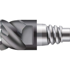 Corner Radius & Corner Chamfer End Mill Heads; Mill Diameter (Inch): 5/8; Mill Diameter (Decimal Inch): 0.6250; Length of Cut (Inch): 0.7360; Connection Type: E16; Overall Length (Inch): 1.4060; Flute Type: Spiral; Material Grade: WJ30TF; Helix Angle: 50;