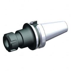 Collet Chuck: 3 to 30 mm Capacity, ER Collet, Taper Shank 100 mm Projection, Balanced to 20,000 RPM, Through Coolant