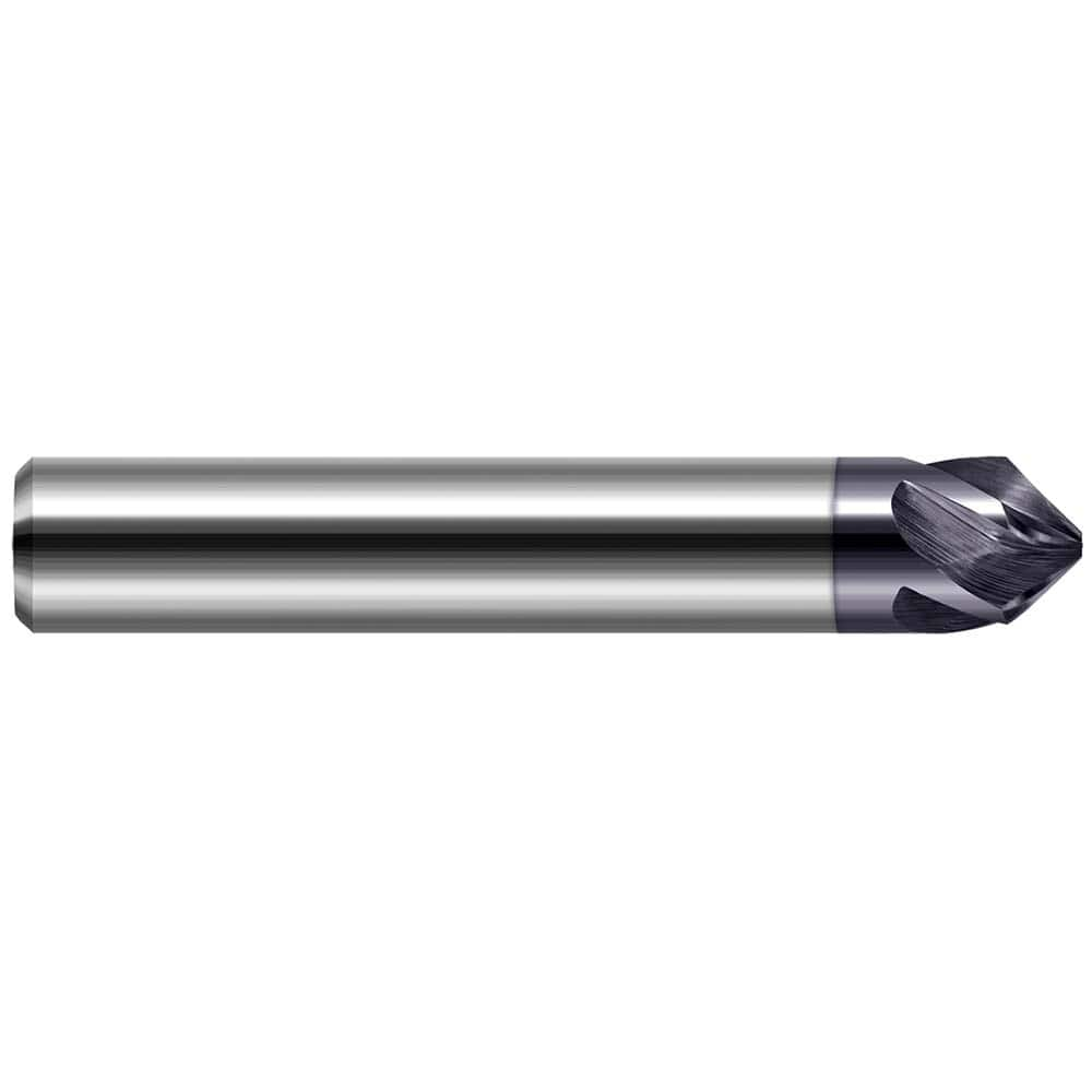 Harvey Tool - 5/8" Diam 90°/90° 5-Flute Single End Solid Carbide Chamfer Mill - Exact Industrial Supply