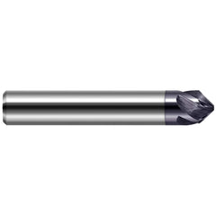 Harvey Tool - 5/16" Diam 90°/90° 3-Flute Single End Solid Carbide Chamfer Mill - Exact Industrial Supply