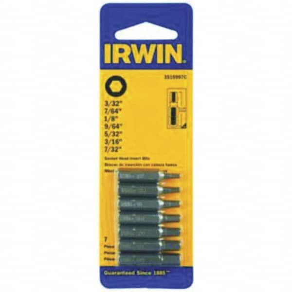 Irwin - 7/32" Square Size Insert Bit Set - Best Tool & Supply