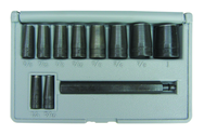 11 Pc. Gasket Hole Punch Set - Long Driving Mandrel & 1/4; 5/16; 3/8; 7/16; 1/2; 9/16; 5/8; 3/4; 7/8; 1" - Best Tool & Supply