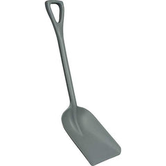 Remco - 14" High x 11" Wide Square Plastic Shovel - 38" Long Plastic D-Grip Handle, No Step - Best Tool & Supply