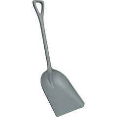 Remco - 17" High x 14" Wide Square Plastic Shovel - 42" Long Plastic D-Grip Handle, No Step - Best Tool & Supply