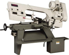 Vectrax - 7 x 12" Max Capacity, Manual Step Pulley Horizontal Bandsaw - 110 Volts, 3/4 hp, 1 Phase - Best Tool & Supply