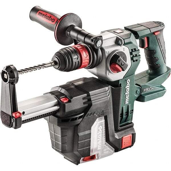 Metabo - 18 Volt 1" SDS-Plus Keyless Chuck Cordless Rotary Hammer - 4500 BPM, 1200 RPM, Reversible, D-Handle - Best Tool & Supply