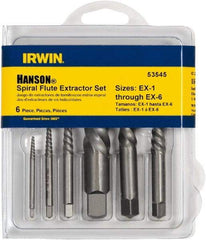 Irwin - Bolt Extractor Sets - MP #1,2,3,4,5,6 6PC SCREW EXTRACTOR SET - Best Tool & Supply