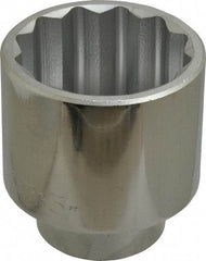 Proto - 3", 1" Drive, Standard Hand Socket - 12 Points, 4-11/16" OAL, Chrome Finish - Best Tool & Supply