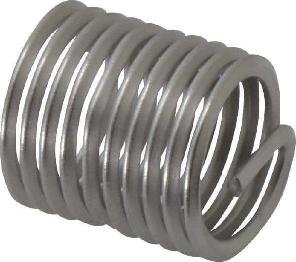 Heli-Coil - Single Insert, M16x2 Metric Coarse, 1-1/2D, Stainless Steel Screw Locking Insert - 9-3/4 Free Coils, 24mm Overall Length, 18.9 to 19.6mm Outside Diameter, with Tang, Bright Finish - Exact Industrial Supply