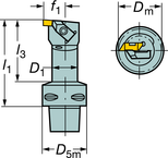 C5-CTLHOR-22090-3 Capto® and SL Turning Holder - Best Tool & Supply