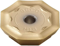 Seco - OFER070405 M16 Grade F40M Carbide Milling Insert - TiAlN/TiN Finish, 0.18" Thick, 0.706" Inscribed Circle - Best Tool & Supply