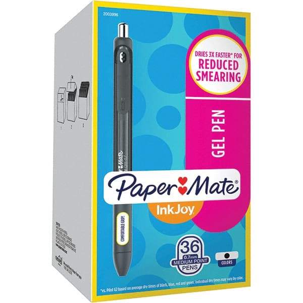 Paper Mate - Pens & Pencils Type: Retractable Gel Color: Black - Best Tool & Supply