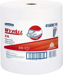 WypAll - X70 Dry Shop Towel/Industrial Wipes - Jumbo Roll, 13-3/8" x 12-1/2" Sheet Size, White - Best Tool & Supply