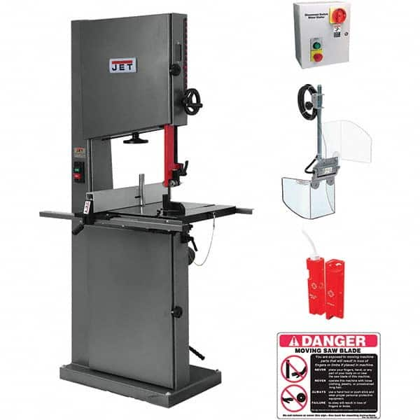 Vertical Bandsaw: Step Pulley Drive, 12″ Height Capacity 1 Phase, 115 & 230V, 1.5 hp, 19″ Table Length, 19″ Table Width