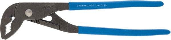 Channellock - 10" OAL, 1-1/4" Max Capacity, 5 Position Tongue & Groove Pliers - V-Jaws, Plastic Dipped Handles - Best Tool & Supply