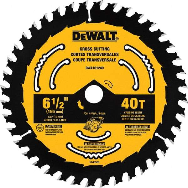 DeWALT - Wet & Dry-Cut Saw Blades   Blade Diameter (Inch): 6-1/2    Blade Material: Tungsten Carbide-Tipped - Best Tool & Supply