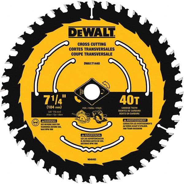 DeWALT - Wet & Dry-Cut Saw Blades   Blade Diameter (Inch): 8-1/4    Blade Material: Tungsten Carbide-Tipped - Best Tool & Supply