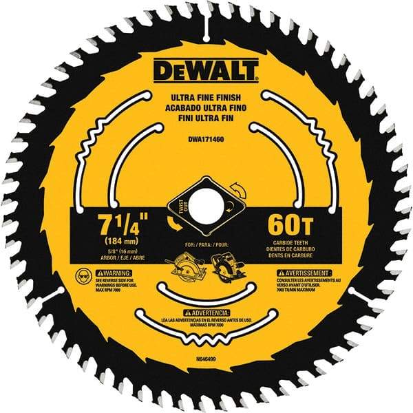 DeWALT - Wet & Dry-Cut Saw Blades   Blade Diameter (Inch): 7-1/4    Blade Material: Tungsten Carbide-Tipped - Best Tool & Supply