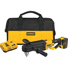 DeWALT - 60 Volt 1/2" Chuck Inline Handle Cordless Drill - 1320 RPM, Keyed Chuck, Reversible, 1 Lithium-Ion Battery Included - Best Tool & Supply