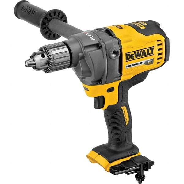 DeWALT - 60 Volt 1/2" Chuck Mid-Handle Cordless Drill - 600 RPM, Keyed Chuck, Reversible, Lithium-Ion Batteries Not Included - Best Tool & Supply