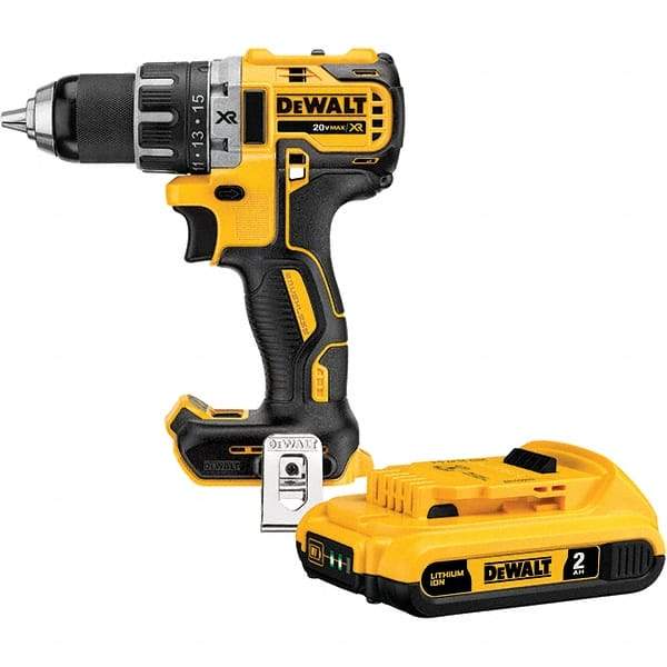 DeWALT - 20 Volt 1/2" Chuck Mid-Handle Cordless Drill - 0-500 & 0-2000 RPM, Keyless Chuck, Reversible, Lithium-Ion Batteries Not Included - Best Tool & Supply