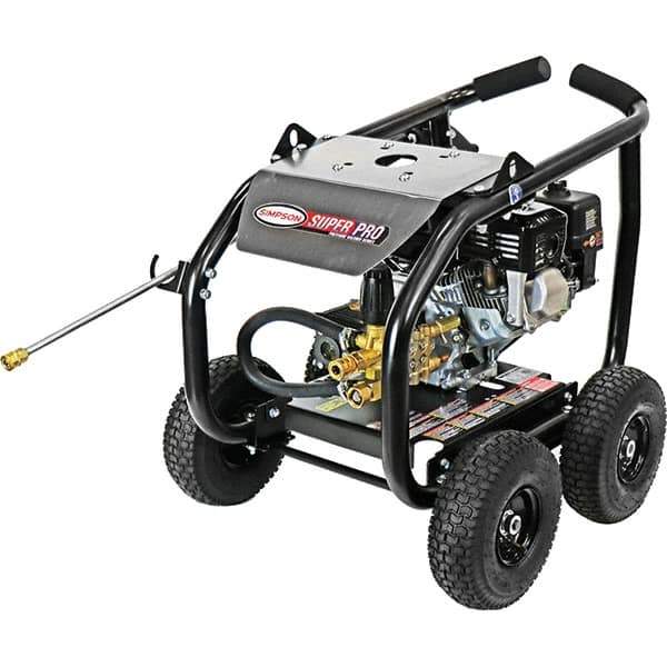 Simpson - Gas, 5.5 hp, 3,600 psi, 2.5 GPM, Cold Water Pressure Washer - AAA Triplex, 25' x 5/16" Hose - Best Tool & Supply