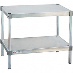 Stationary Work Table: Aluminum 400 lb Capacity, 1 Shelf