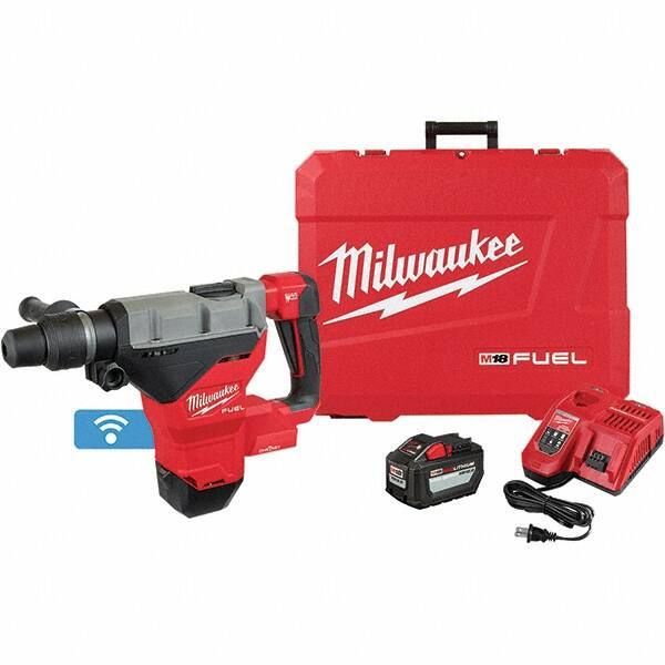 Milwaukee Tool - 18 Volt 1-3/4" SDS Max Chuck Cordless Rotary Hammer - 2900 BPM, 380 RPM, Reversible - Best Tool & Supply