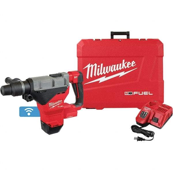 Milwaukee Tool - 18 Volt 1-3/4" SDS Max Chuck Cordless Rotary Hammer - 2900 BPM, 380 RPM, Reversible - Best Tool & Supply