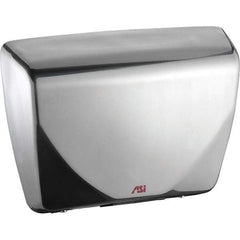 ASI-American Specialties, Inc. - 2200 Watt Satin Stainless Steel Finish Electric Hand Dryer - 100-240 Volts, 18.3 Amps, 14-7/16" Wide x 10-13/16" High x 3-15/16" Deep - Best Tool & Supply