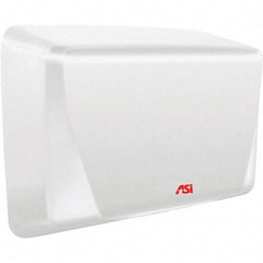 ASI-American Specialties, Inc. - 1000 Watt White Finish Electric Hand Dryer - 277 Volts, 5.2 Amps, 10-5/8" Wide x 8-15/32" High x 4" Deep - Best Tool & Supply