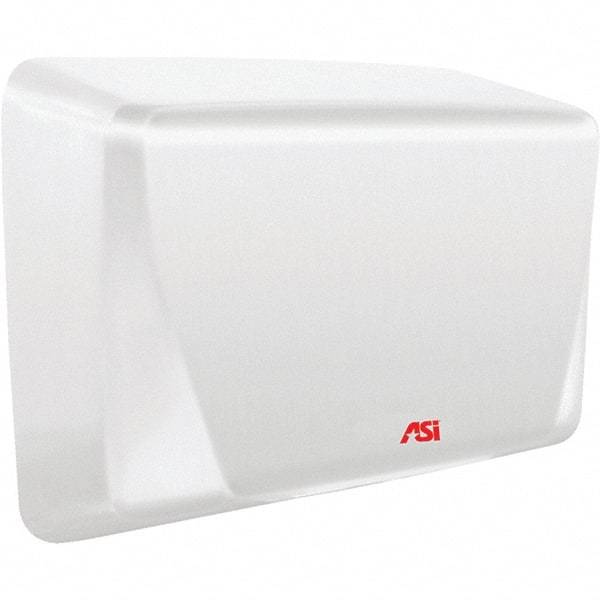 ASI-American Specialties, Inc. - 1000 Watt White Finish Electric Hand Dryer - 208-240 Volts, 5.2 Amps, 10-5/8" Wide x 8-15/32" High x 4" Deep - Best Tool & Supply