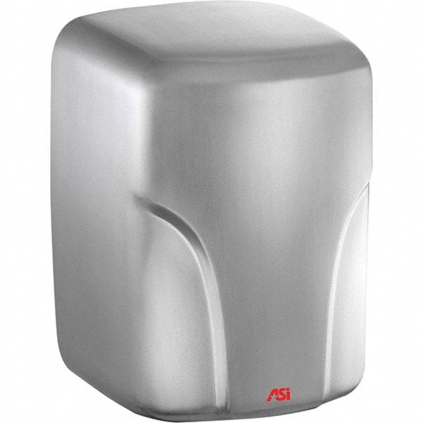 ASI-American Specialties, Inc. - 1600 Watt Satin Stainless Steel Finish Electric Hand Dryer - 110/120 Volts, 14.6 Amps, 8-1/16" Wide x 11-19/64" High x 7-5/64" Deep - Best Tool & Supply