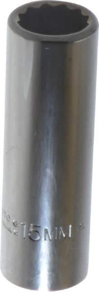 Proto - 3/8" Drive, Deep Hand Socket - 12 Points, 2-3/4" OAL, Chrome Finish - Best Tool & Supply