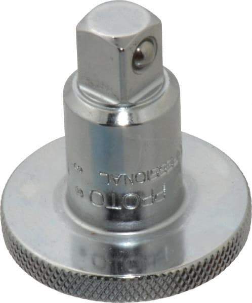 Proto - 3/8" Drive Round Head Ratchet Spinner - Chrome Finish, 1-1/2" OAL, Knurled Head - Best Tool & Supply