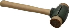 Garland - 2-3/4 Lb Head 1-3/4" Face Rawhide Split Head Hammer - 12-3/4" OAL, Wood Handle - Best Tool & Supply