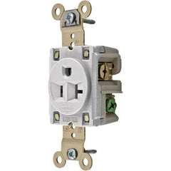 Hubbell Wiring Device-Kellems - 125V 20A NEMA 5-20R Industrial Grade White Straight Blade Single Receptacle - Best Tool & Supply