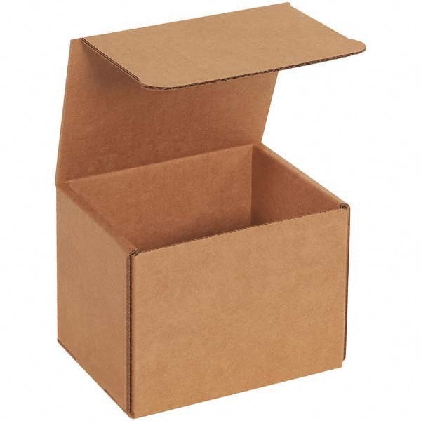 Made in USA - Pack of (50), 4" Wide x 5" Long x 4" High Corrugated Shipping Boxes - Best Tool & Supply