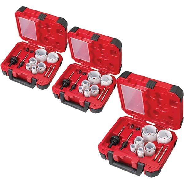 Milwaukee Tool - Hole Saw Kits Minimum Saw Diameter (Inch): 3/4 Maximum Saw Diameter (Inch): 2-1/2 - Best Tool & Supply